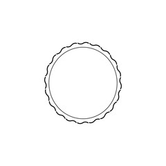 Decorative line art frames for design template. Lace illustration for invitations and greeting cards. Circle leaf frame vector.