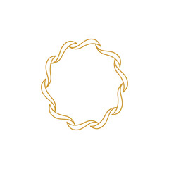 Decorative line art frames for design template. Lace illustration for invitations and greeting cards. Circle leaf frame vector.