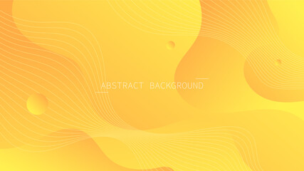 Modern Abstract Background Wave Lines Fluid Liquid Motion and Orange Yellow Gradient Color