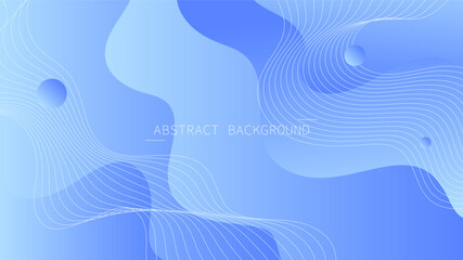 Modern Abstract Background Wave Lines Fluid Liquid Motion and Blue Gradient Color