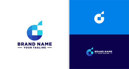 OD LOGO PIXEL DIGITAL MONOGRAM SIMPLE EDITABLE
