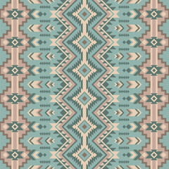 Aztec geometric seamless pattern. Native american, indian southwest print. Ethnic design wallpaper, fabric, cover, textile, weave, wrapping.