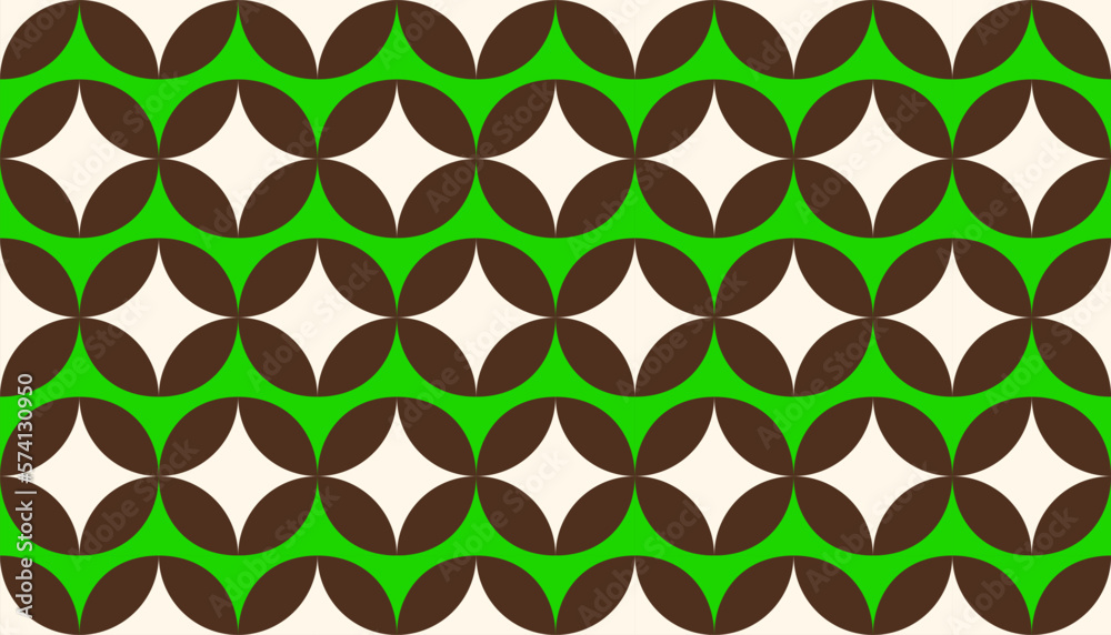 Poster abstract retro geometric seamless pattern. decorative ornament background in 60s or 70s style. retro