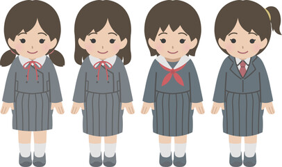少女の制服全身セット