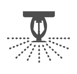 Fire sprinkler in black and white background, vector
