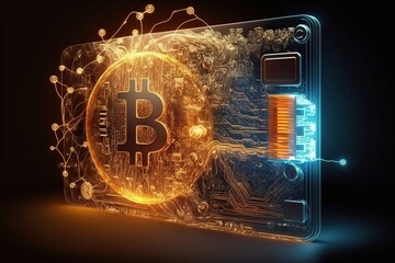 The bitcoin credit card, the digital currency that has become a real-world credit card.

Created with generative AI technology and Photoshop.
