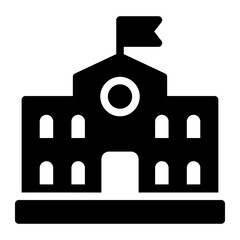 Fototapeta premium campus glyph icon