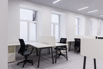 Naklejka na ściany i meble Empty office after renovation with new furniture