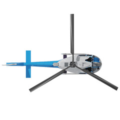 Helicopter top view concept 3d model render aircraft aviation