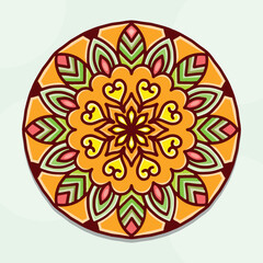 Colorful Mandala background, Decorative round ornaments, Anti-stress mandala patterns.