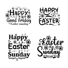 Happy Easter lettering typography design