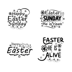 Happy Easter lettering typography design