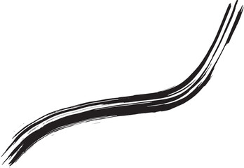 Dry Brush Wave Grunge Ink Stroke