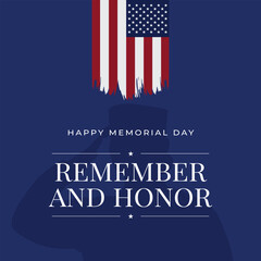 United States Memorial Day Banner design template