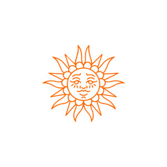 vector illustration of sun symbol