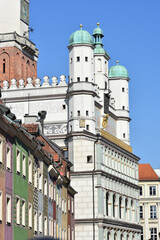 Obraz premium Low angle view of historical buildings in Poznan