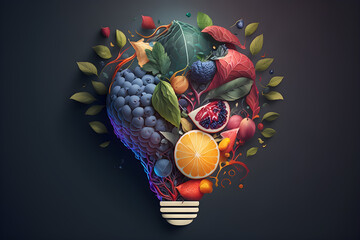 Creative thinking and ideas, fruitful beautiful mind and energy. Generative AI