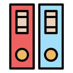 Documents color line icon