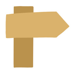 wooden sign with arrow
