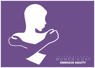 An abstract vector illustration for Women’s Day on the theme of Embrace Equity for 2023