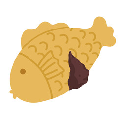 Bungeoppang Korean food illustration