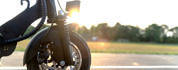 Electric scooter on the road © I