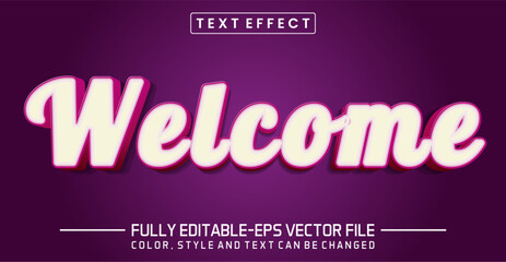Obraz premium Welcome text editable style effect