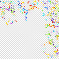 ribbon serpentine tinsel red spiral color curly