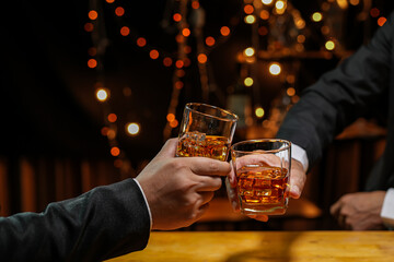 whiskey, for a friendly party in a bar or a restaurant.