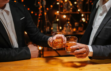 whiskey, for a friendly party in a bar or a restaurant.