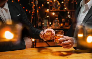 whiskey, for a friendly party in a bar or a restaurant.