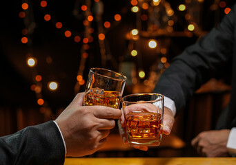 whiskey, for a friendly party in a bar or a restaurant.