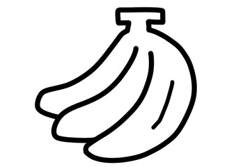 バナナの手書きイラスト