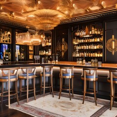 A home bar that is both chic and inviting 2_SwinIRGenerative AI