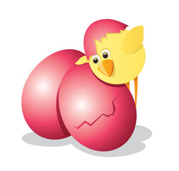 Easter eggs and chicken