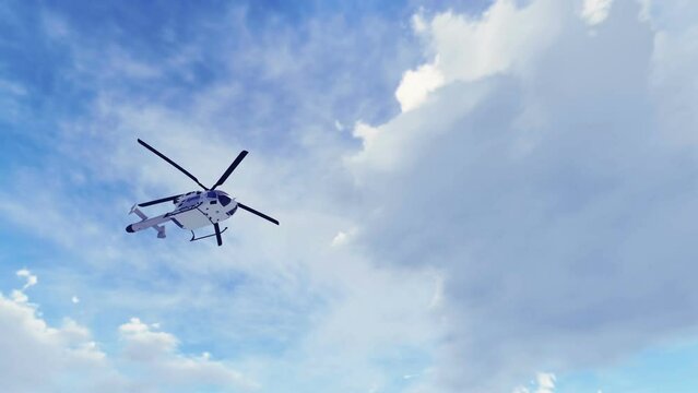 Private Helicopter 3D Video Animation