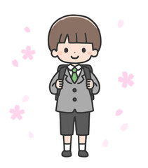 入学式の男の子