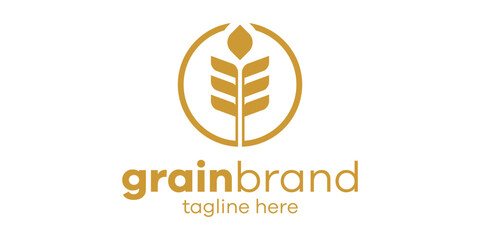 logo design grain simple icon vector illustration