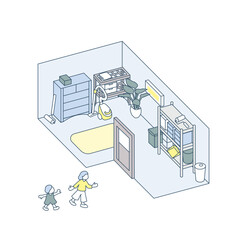 家の中の物置小屋。掃除用具など様々なものの収納