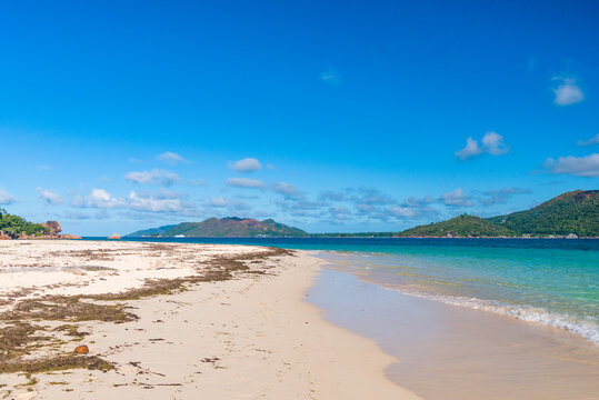 A wild white sand beach on Curieuse island in Seychelles © Aliaksandr