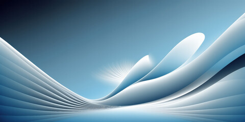 Abstract Moving Wave Wallpaper in Blue Color Background