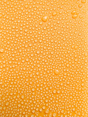 Water drops on white background texture. backdrop glass covered with drops of water. Bubbles in...