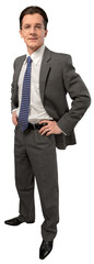 Portrait of a Confident Businessman, Isolated