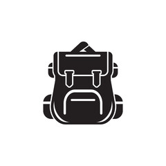 Simple backpack icon,illustration design template.