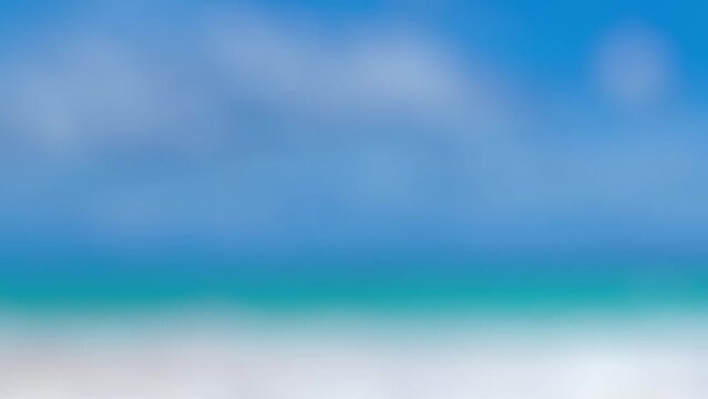 Flying Coconut and Coconuts slices in Beach Tropical Summer Background