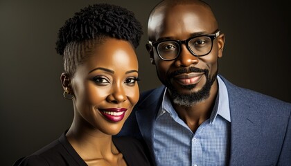 Empowering Confidence and Relationship in the Workplace: Celebrating National Couple's Day with Diversity Inclusivity in the Industry with African American Journalist Couple (generative AI