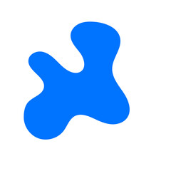 Blue Abstract Blob Shapes