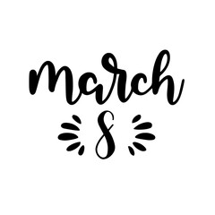 Lettering women's day phrase