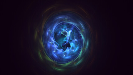 3D rendering abstract colorful fractal light background