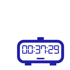 Digital clock icon vector design illustration.